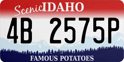 ID license plate 4B2575P