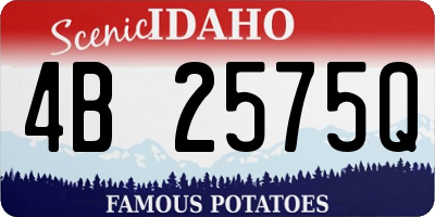 ID license plate 4B2575Q