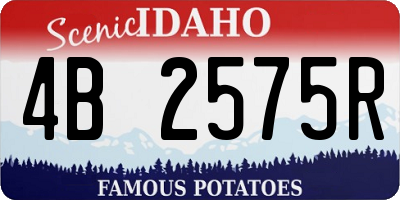 ID license plate 4B2575R