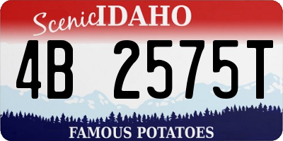 ID license plate 4B2575T