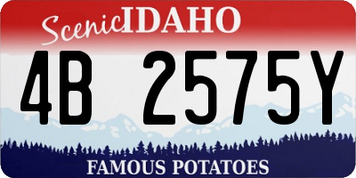 ID license plate 4B2575Y