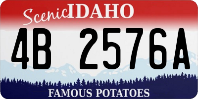 ID license plate 4B2576A