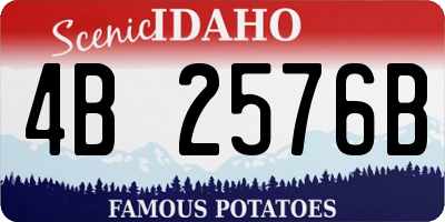 ID license plate 4B2576B