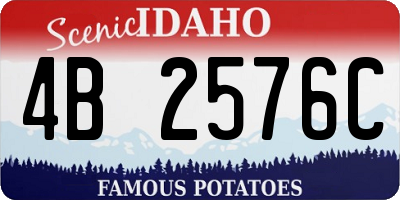 ID license plate 4B2576C
