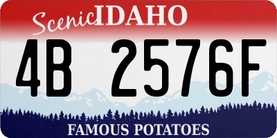ID license plate 4B2576F