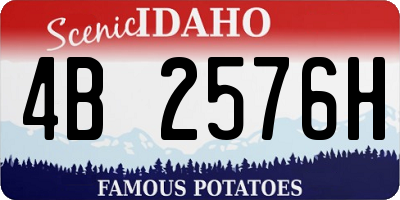 ID license plate 4B2576H