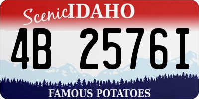 ID license plate 4B2576I