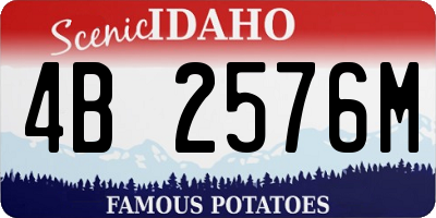 ID license plate 4B2576M