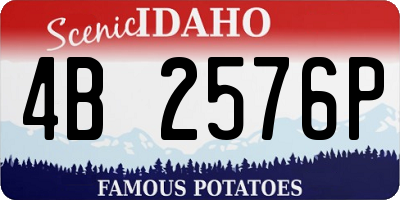 ID license plate 4B2576P