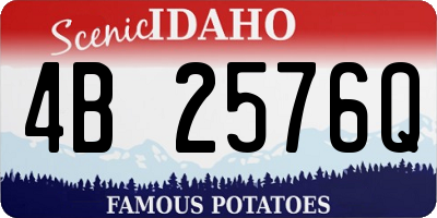 ID license plate 4B2576Q