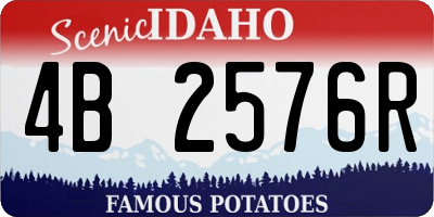 ID license plate 4B2576R
