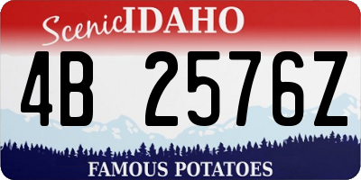 ID license plate 4B2576Z