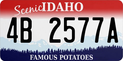 ID license plate 4B2577A