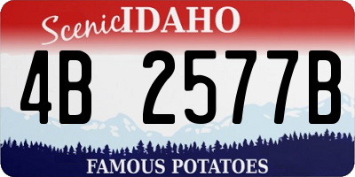 ID license plate 4B2577B