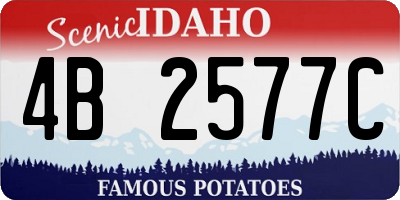 ID license plate 4B2577C