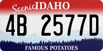 ID license plate 4B2577D