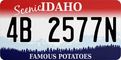 ID license plate 4B2577N
