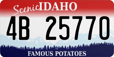 ID license plate 4B2577O