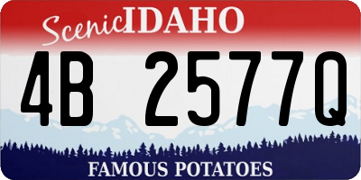ID license plate 4B2577Q