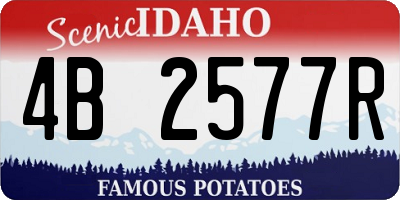 ID license plate 4B2577R