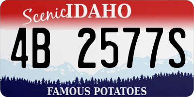ID license plate 4B2577S