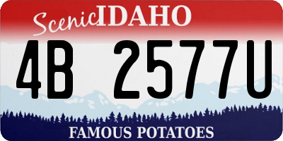 ID license plate 4B2577U