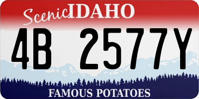 ID license plate 4B2577Y