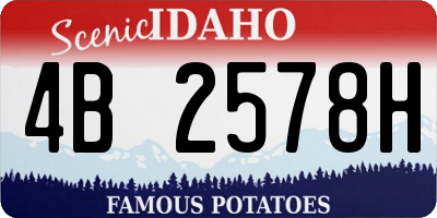 ID license plate 4B2578H