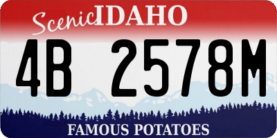 ID license plate 4B2578M
