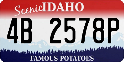 ID license plate 4B2578P