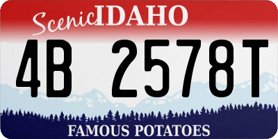 ID license plate 4B2578T