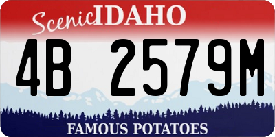 ID license plate 4B2579M