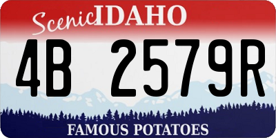 ID license plate 4B2579R