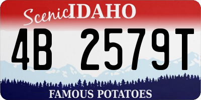 ID license plate 4B2579T