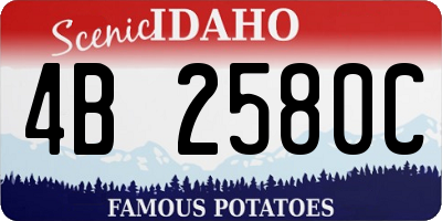 ID license plate 4B2580C