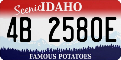 ID license plate 4B2580E
