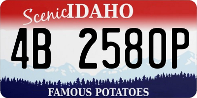 ID license plate 4B2580P