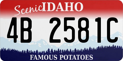 ID license plate 4B2581C