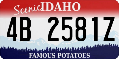ID license plate 4B2581Z