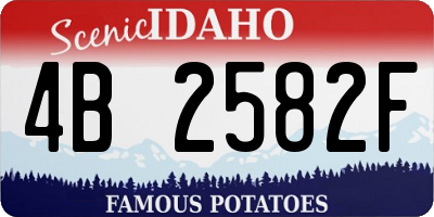 ID license plate 4B2582F