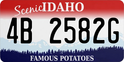 ID license plate 4B2582G