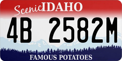 ID license plate 4B2582M