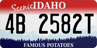 ID license plate 4B2582T