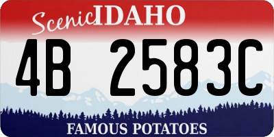 ID license plate 4B2583C