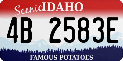 ID license plate 4B2583E