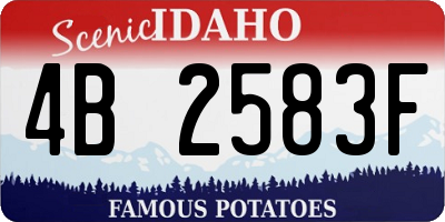 ID license plate 4B2583F