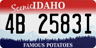 ID license plate 4B2583I