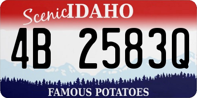 ID license plate 4B2583Q