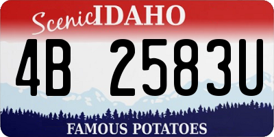 ID license plate 4B2583U