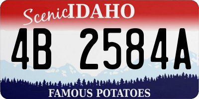 ID license plate 4B2584A